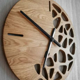 Ąžuolinis sieninis laikrodis 50cm