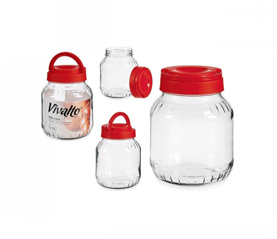 Stiklo indai 1,7 L, 13,5 x 17,5 x 13,5 cm