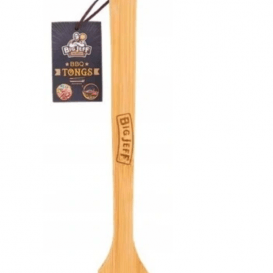 Medinės bambuko žnyplės mėsai BBQ 38,5 cm
