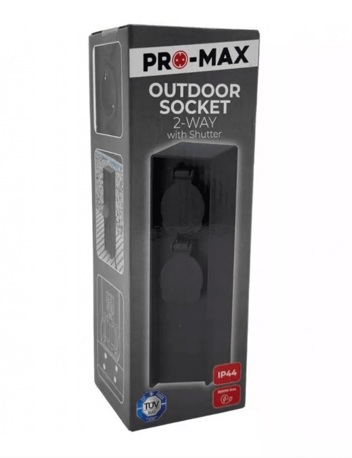 Elektros lizdas, grindų dėžė Promax juoda