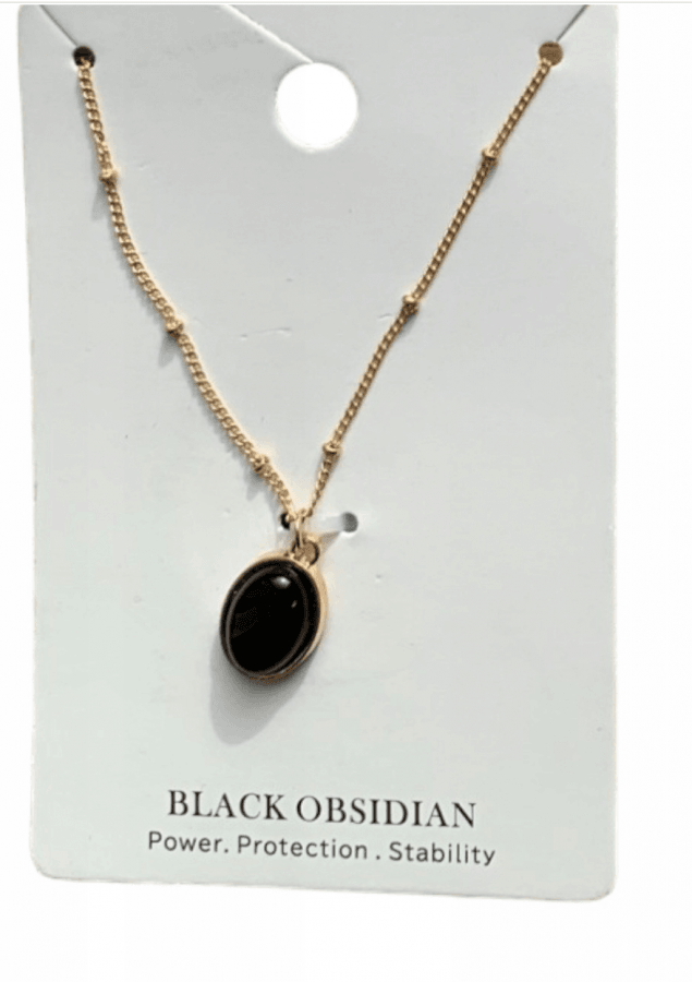 Juodojo obsidiano pakabukas Jėga. Apsauga. Stabilumas