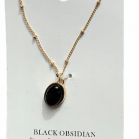 Juodojo obsidiano pakabukas Jėga. Apsauga. Stabilumas