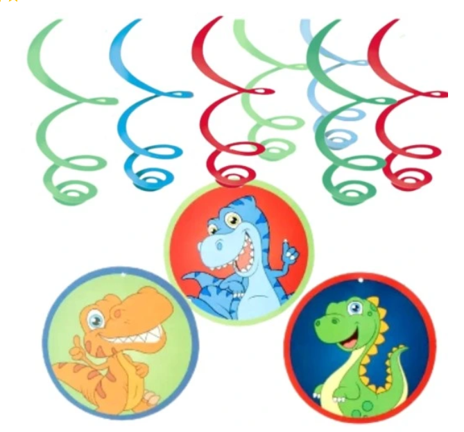 Dekoratyvinių spiralių rinkinys - Dinozaurų gimtadienis
