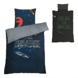 Vaikiška dvipusė šviečianti patalynė „Explore the Universe“