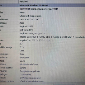 Acer Aspire E1 572 MB pagrindinė plokštė