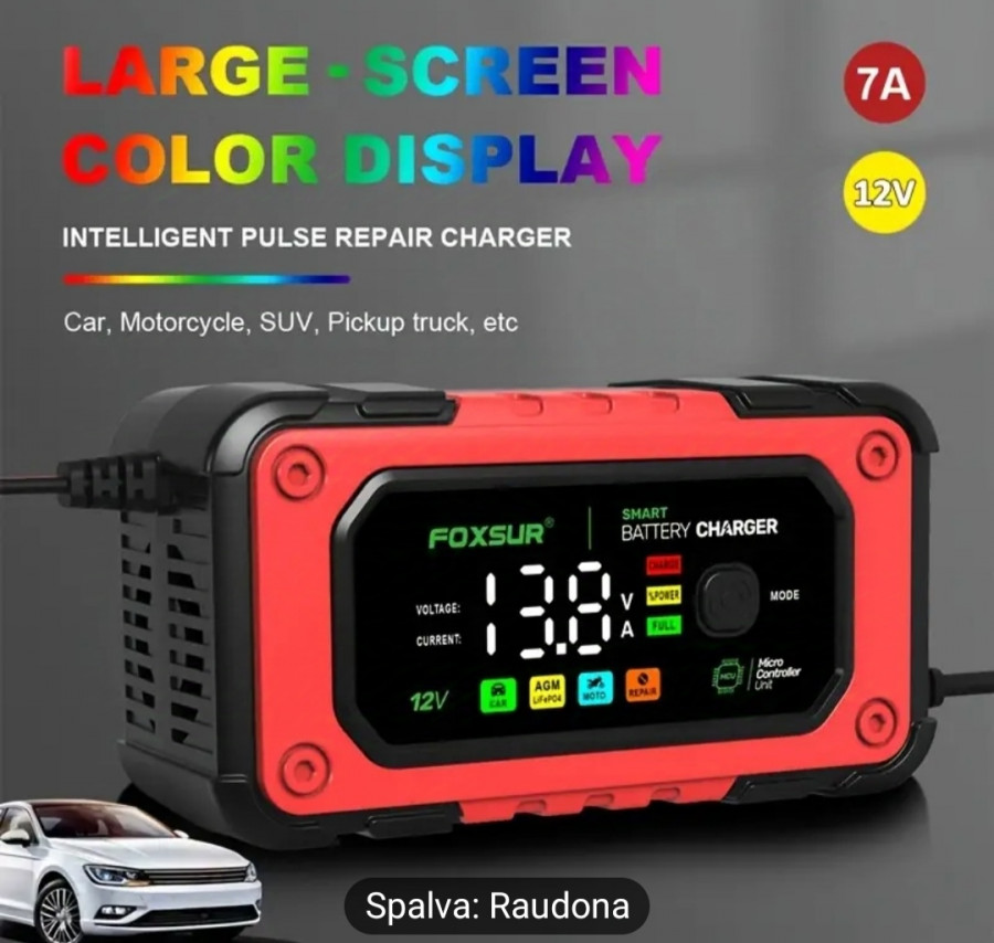 Akumuliatoriaus Pakrovėjas 12V 7A