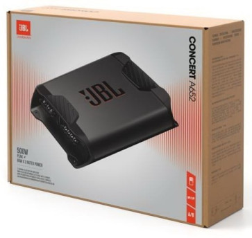 JBL Concert A652, automobilis garso stiprintuvas galia 170W (RMS), dažnių juosta: (-3dB): 10Hz – 45kHz, 2 kanalų AB klasės