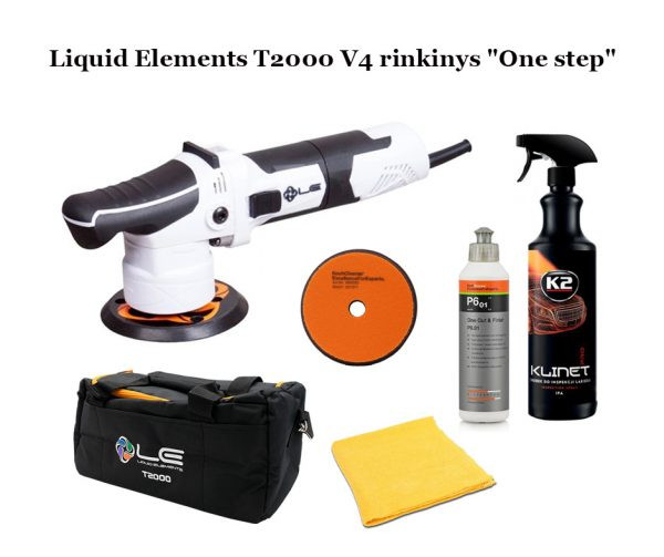 Liquid Elements T2000 V4 ekcentrinės poliravimo mašinėlės rinkinys „One step”