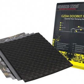 Ground Zero GZDM DOORKIT PRO Antivibracinės medžiagos rinkinys užtenka 2 durimis, 16 lapų ir 4 skirtingos medžiagos lapai
