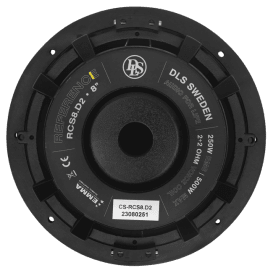 DLS RCS 8.D2 Automobilinis žemų dažnių garsiakalbis Galia: 250 W/RMS, Varža: 2+2 Ohm, dažnių juosta: 30 – 500 Hz, jautrumas: 83