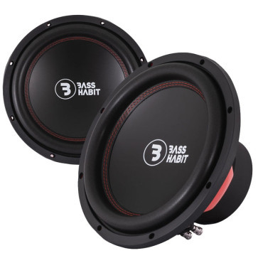 Bass Habit Play 2 P2300D1, automobilinis žemų dažnių garsiakalbis rekomenduojama stiprintuvo galia: 500W, varža: 2 x 1 omai