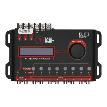 Bass Habit Elite E28DSP procesorius, Dažnių juosta 10Hz-23kHz @ -1dB | Nemokamas Pristatymas