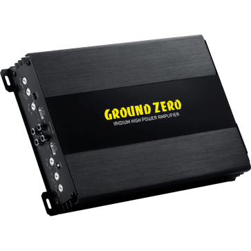 Ground Zero GZIA 4.120, 4-rių kanalų automobilinis stiprintuvas galia: 2 x 275W, dažnių juosta: 10 – 30 Hz, A/B-klasės