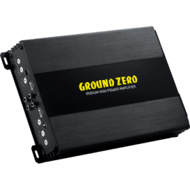 Ground Zero GZIA 4.120, 4-rių kanalų automobilinis stiprintuvas galia: 2 x 275W, dažnių juosta: 10 – 30 Hz, A/B-klasės