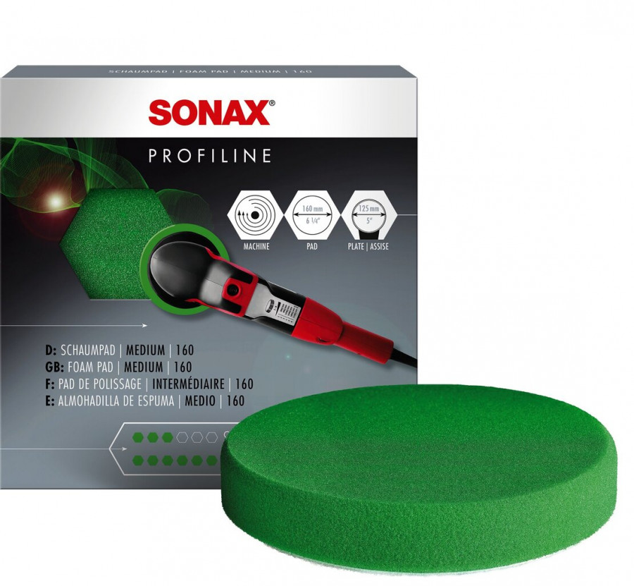 SONAX vidutinio kietumo poliravimo padas 150mm