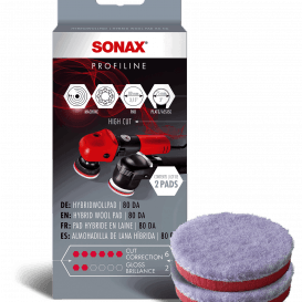 SONAX hibridinis avikailio poliravimo padas, 80mm, 2 vnt