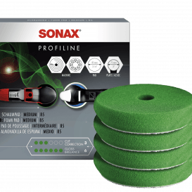 SONAX Vidutinio kietumo poliravimo padas, 85mm, 4 vnt
