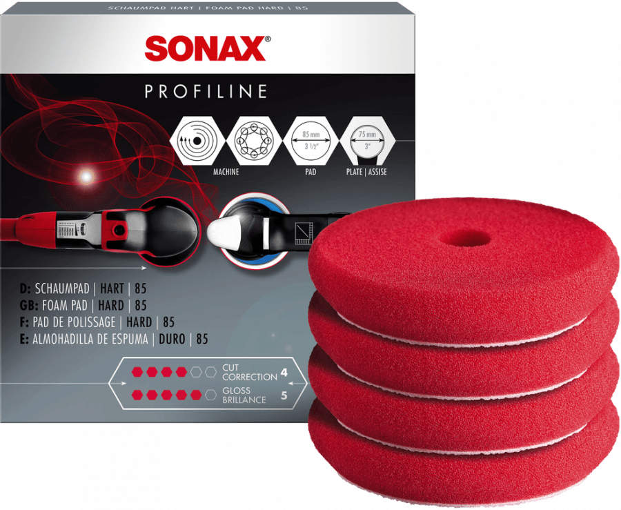SONAX Kietas poliravimo padas, 75mm, 4 vnt
