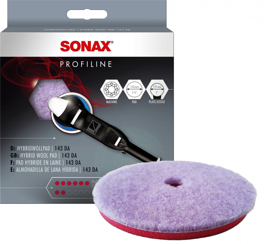 SONAX hibridinis avikailio poliravimo padas, 143mm