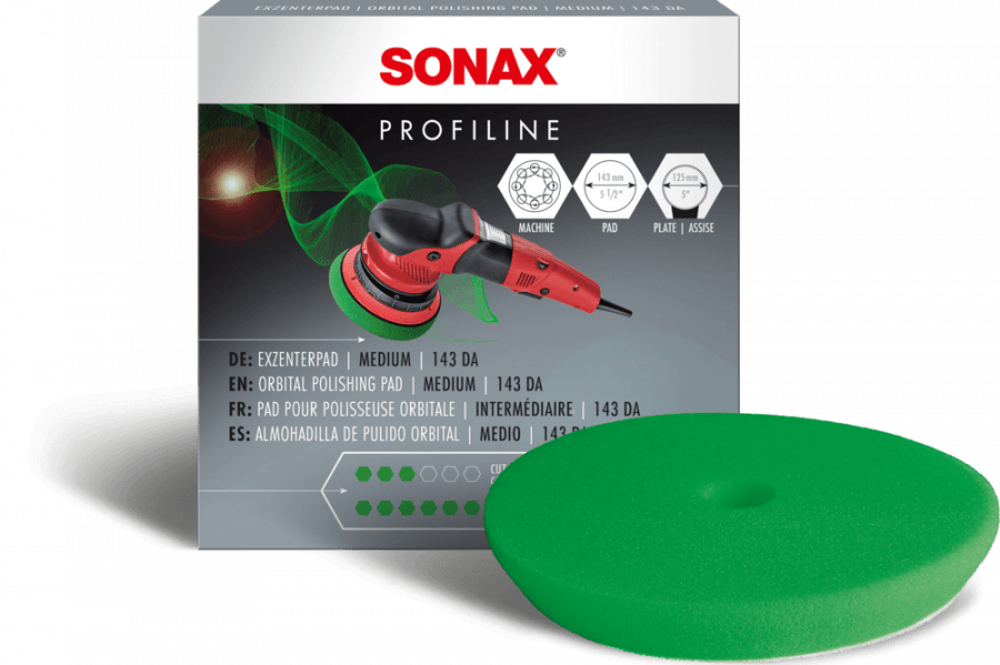 SONAX vidutinio kietumo poliravimo padas orbitinei mašinėlei, 125mm