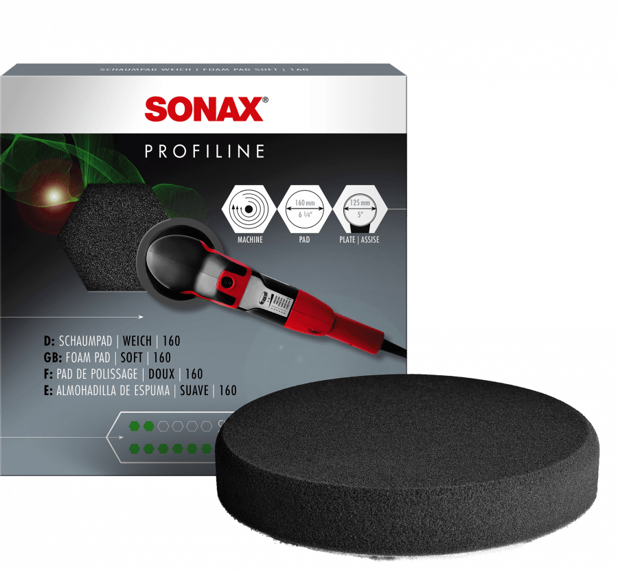 SONAX minkštas pilkas poliravimo padas, 160 mm