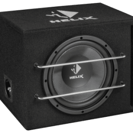 Helix T10E Car Subwoofer with Enclosure – 250W RMS / 500W Peak Power, 91 dB Efficiency